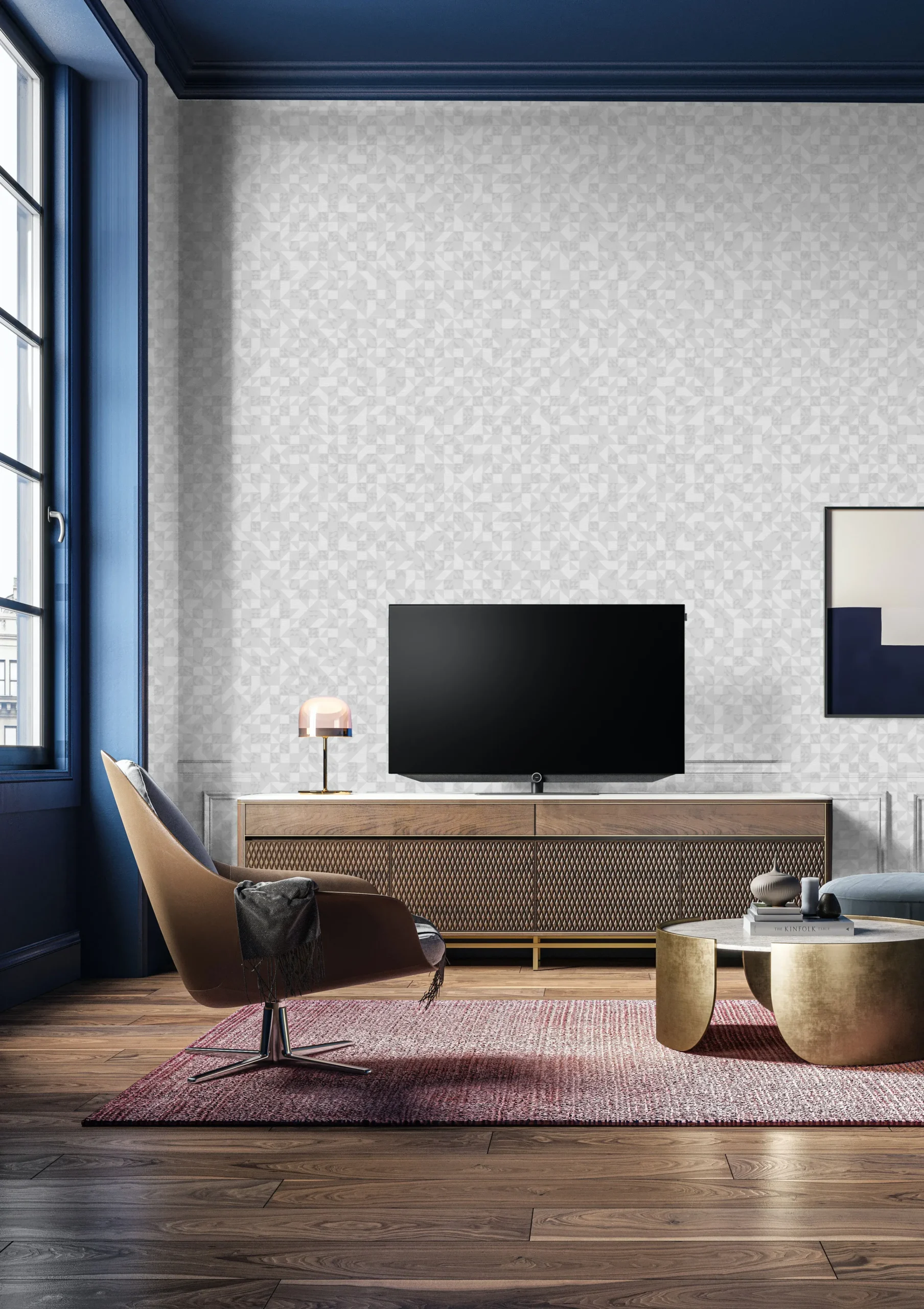 Gray Embossed Wallpaper – Glittering Accents (24106-2)